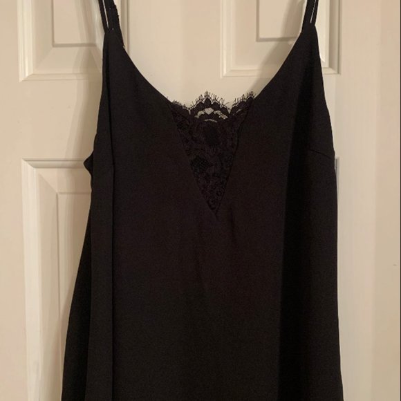 Guess Crepe Sleeveless Blouse with Lace Detail - Picture 1 of 4